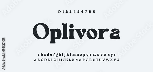 Abstract Fashion font alphabet. Minimal modern urban fonts for logo, brand etc. Typography typeface uppercase lowercase and number. vector illustration