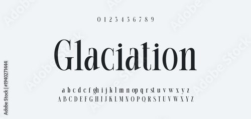 Abstract Fashion font alphabet. Minimal modern urban fonts for logo, brand etc. Typography typeface uppercase lowercase and number. vector illustration