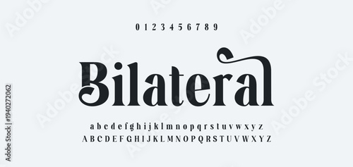 Abstract Fashion font alphabet. Minimal modern urban fonts for logo, brand etc. Typography typeface uppercase lowercase and number. vector illustration
