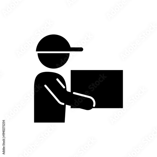 宅配物を配達している人のアイコン