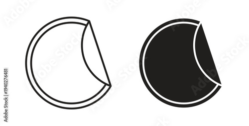 Sticker icon style design pack on white background. Thin line and clipart style
