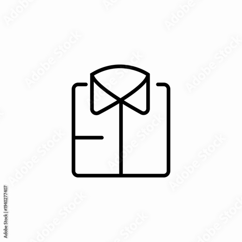 folded formal shirt icon sign vector
