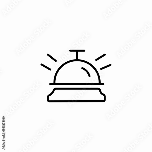 ringing service bell icon sign vector