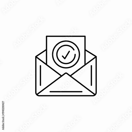approved email message icon sign vector
