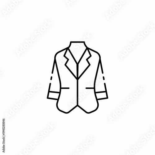 formal suit jacket icon sign vector