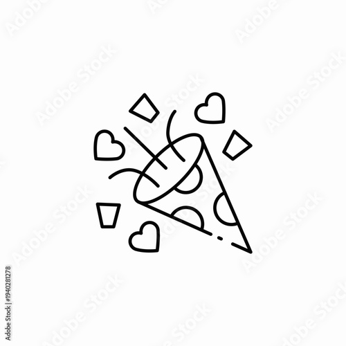 party confetti popper icon sign vector
