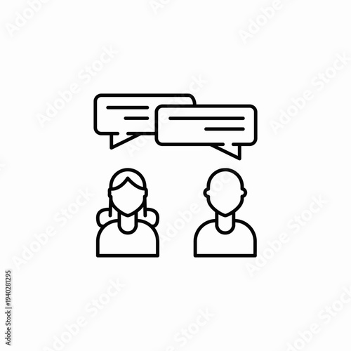 people chatting bubbles icon sign vector