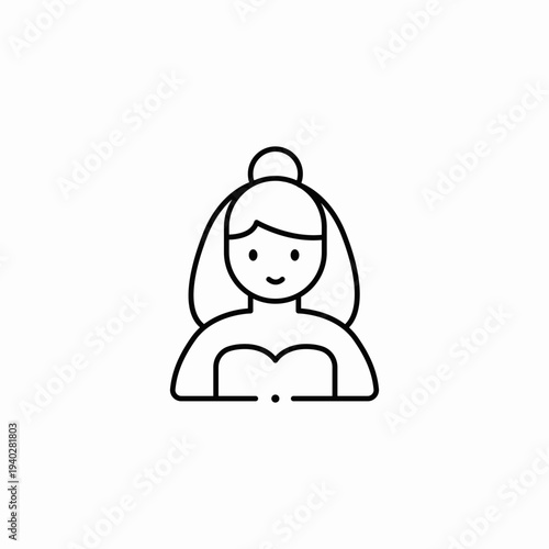 wedding bride updo icon sign vector