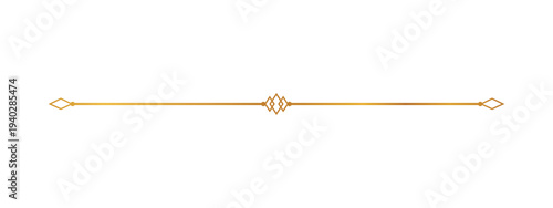 Gold decorative divider line