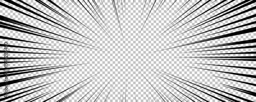 Black comic book transparent background