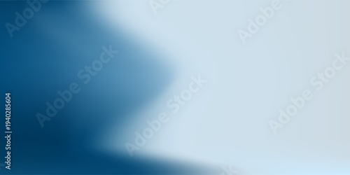 Blurry abstract background, template with a soft wavy gradient blending deep blue into light grey. Minimalist and modern design, ideal for presentations, banners or digital visual user interfaces.