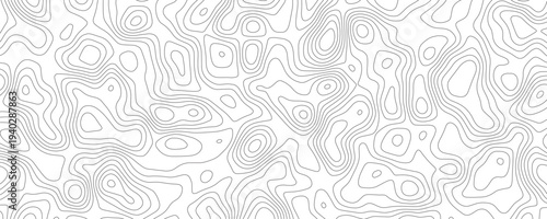 Modern topographic map design with abstract contour lines