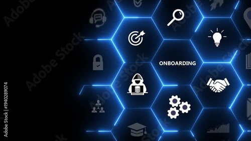 Onboarding new employee process concept. Ensuring that the new employees are able to hit the ground running with their new team. Staff induction practices and organizational socialization.