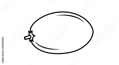 A simple line drawing of a fruit or vegetable on a white background.