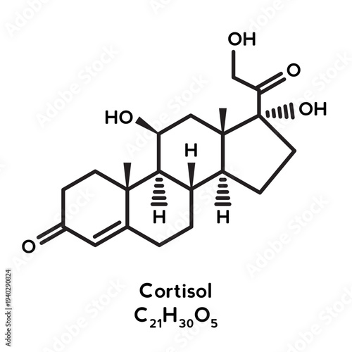 Cortisol molecular structure chemical formula