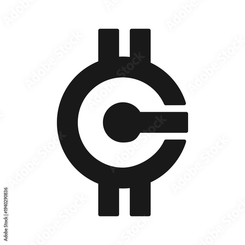 Crypto currency icon. vector illustration