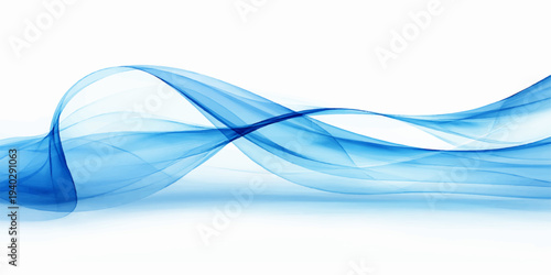 Fotografía Abstract blue waves and flowing smoke design