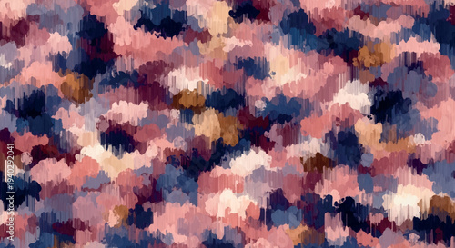 Abstract expressionist painting with textured brushstrokes in muted tones.