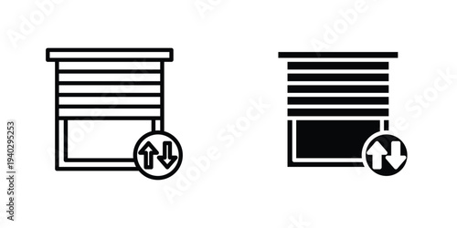 Jalousie icon in doodles flat and line stroke pack