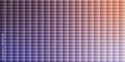 Abstract Geometric Mosaic Background with Gradient Square Grid and Grainy Texture