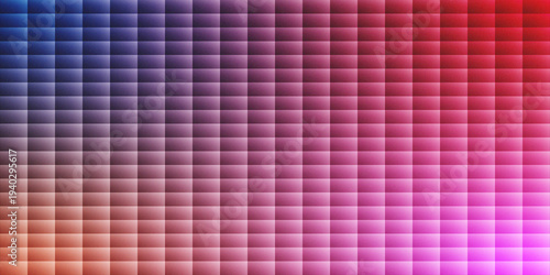 Abstract Geometric Mosaic Background with Gradient Square Grid and Grainy Texture