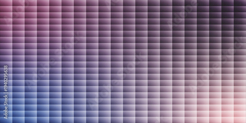 Abstract Geometric Mosaic Background with Gradient Square Grid and Grainy Texture
