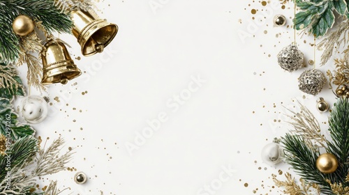 Elegant Winter Holiday Background with Decorative Elements