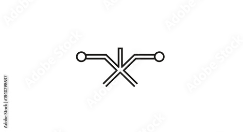 Abstract Symbol of Connection and Communication, Network Node, Technology Concept