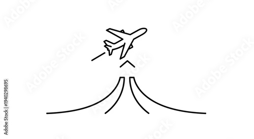 Airplane Taking Off From Runway