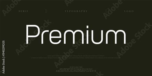 Premium, Creative digital minimal modern logo alphabet fonts. Typography minimalist urban sana serif digital fashion future creative logos fonts. vector illustration
