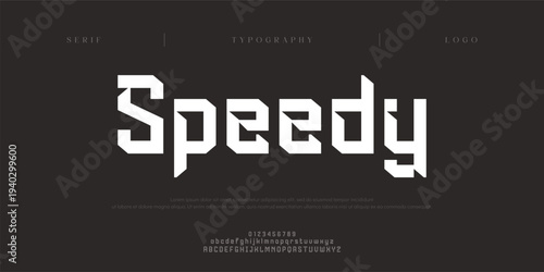 Speedy, Creative digital minimal modern alphabet fonts. Typography minimalist urban digital fashion future creative logo font. vector illustration
