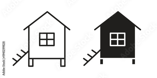 Chicken coop icon. modern vector symbols set