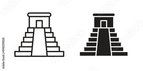 Chichen Itza icon. modern vector symbols set