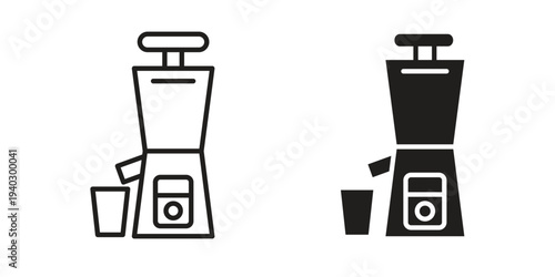 Cold pressed juicer icon. modern vector symbols set