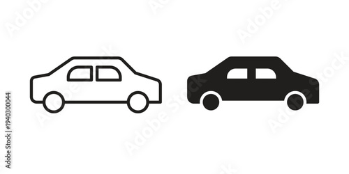 Compact car icon. modern vector symbols set
