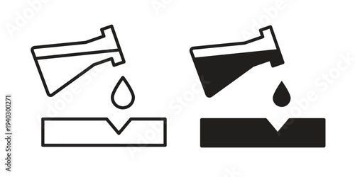 Corrosive substance icon. modern vector symbols set
