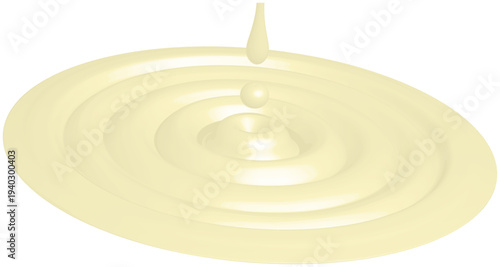 滴る白い液体のイラスト