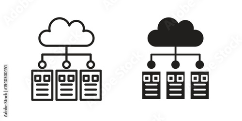 Data center icon. modern vector symbols set