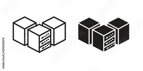Data center icon. modern vector symbols set
