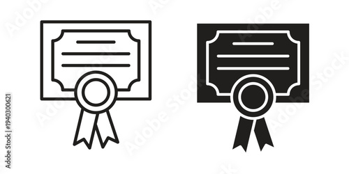 Diploma icon vector, Symbol, logo illustrations