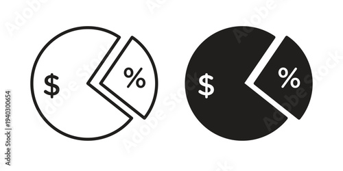 Dividend yield icon. modern vector symbols set
