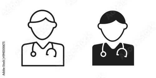 Doctor icon. modern vector symbols set