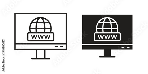 Domain icon. modern vector symbols set