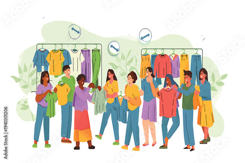 Woman analyzing a sustainable home with rooftop solar panels and an energy efficiency rating, showcasing green living and renewable power