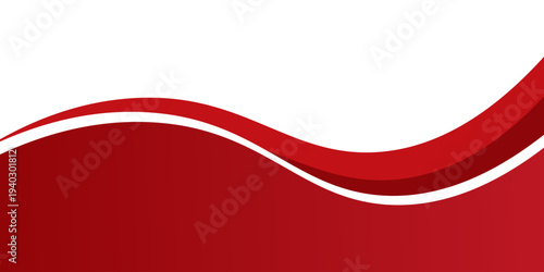 Curved golden yellow wave and a deeper red wavy border, footer vector illustration