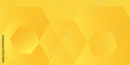 Abstract yellow hexagon background with soft geometric honeycomb pattern and warm gradient tones, bright modern design for business, technology