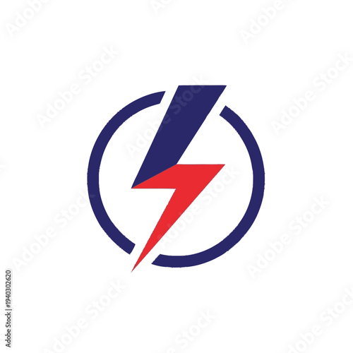 Electric Lightning Bolt Logo Design Element.