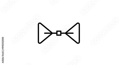 Abstract Bow Tie Icon Vector Graphic