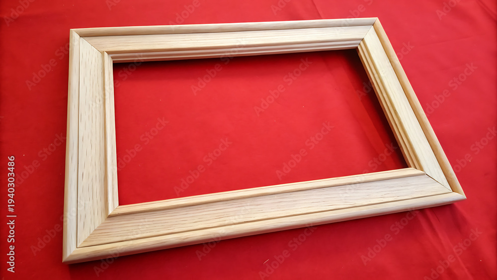 Fototapeta premium An ornate, vintage-style picture frame with intricate carvings and a distressed finish