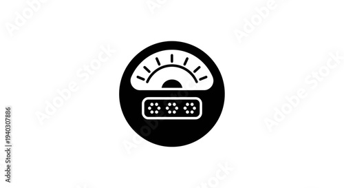 Weight Scale Icon, Digital Bathroom Scale Symbol, Health and Fitness Measurement